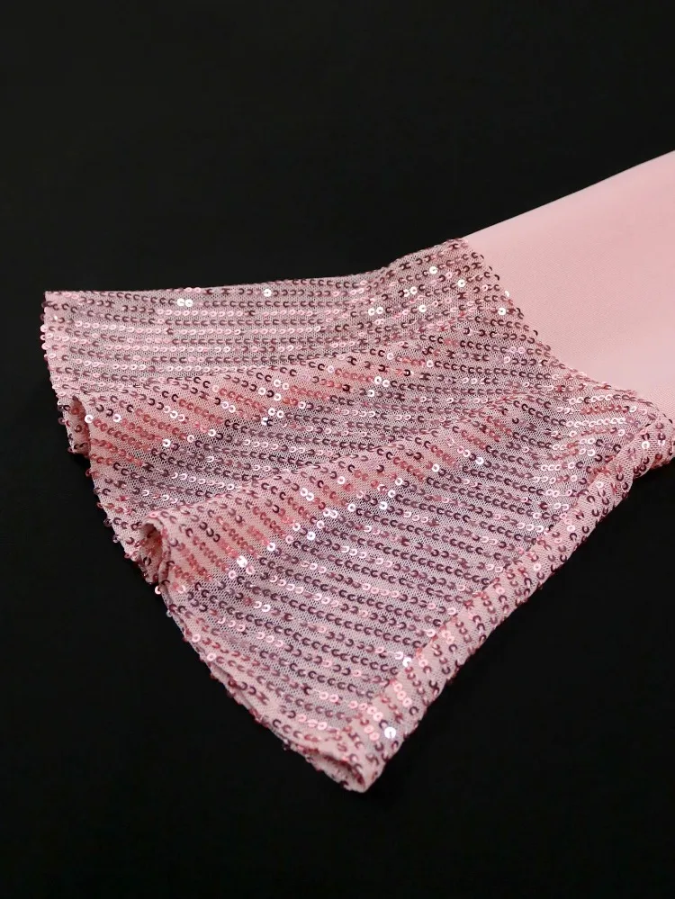 Robe à manches longues à volants d'église pour femmes, robe de soirée moulante à paillettes, occasion élégante, invités de mariage africains, à la mode