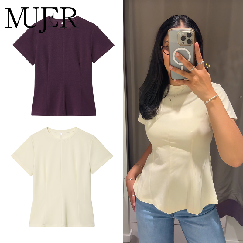 MUJER mode Fitness hauts pour femmes à manches courtes débardeur femmes Streetwear Blouse décontracté femmes hauts vacances Vintage T-shirts