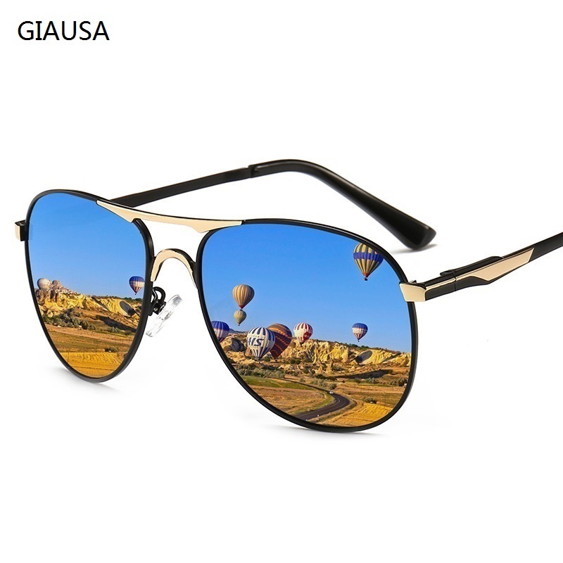 Lunettes de soleil de luxe pour homme et femme, style rétro, pour la conduite et la pêche, de marque, en métal, pour homme