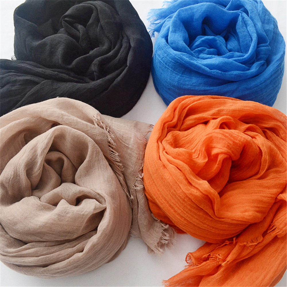 Écharpe en Viscose de Coton à Franges pour Femme, Châles et Enveloppes de Grande Taille, Étole Pashmina, Foulard Musulman, Hijab