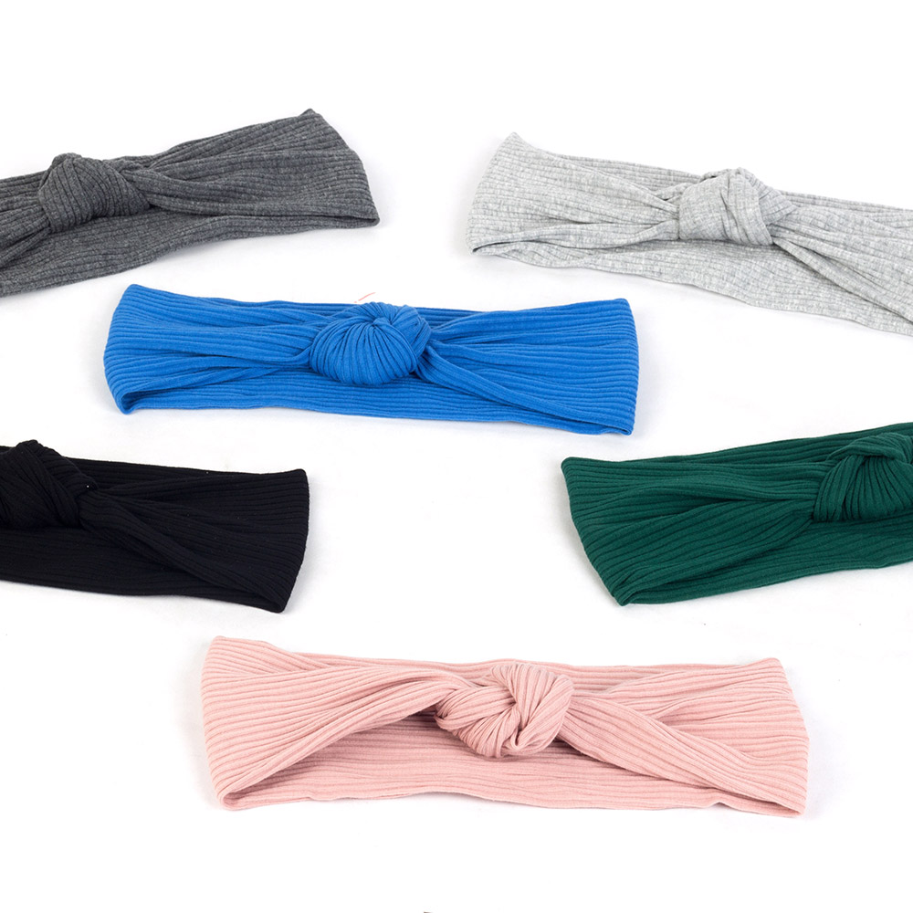 Geebro – bandeau élastique pour femmes, style Boho, rayé, noué, Turban enveloppant, en coton, accessoires pour cheveux, été