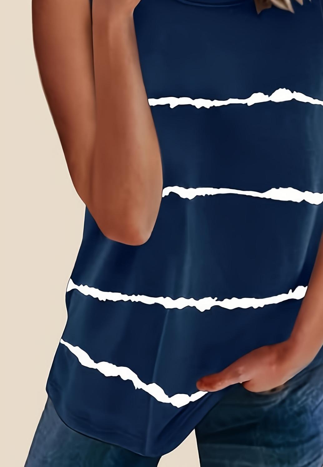 Gilet basique à col rond, gilet d'été décontracté sans manches, couleur unie, coupe ample, vêtements pour femmes