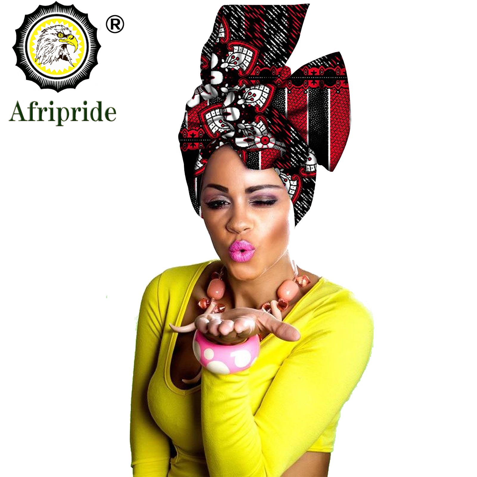Nouvelle Mode Africaine 2026 : Foulard Turban Traditionnel Africain pour Femme en Coton Ciré 100% AFRIPRIDE Sexy S002