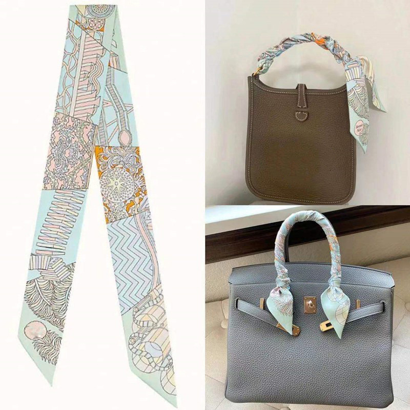 Foulard en soie poignée de sac ceinture décorative bandeau nouvelle offre spéciale de la saison tendance sac enveloppé en soie véritable cravate sac à main style coréen...