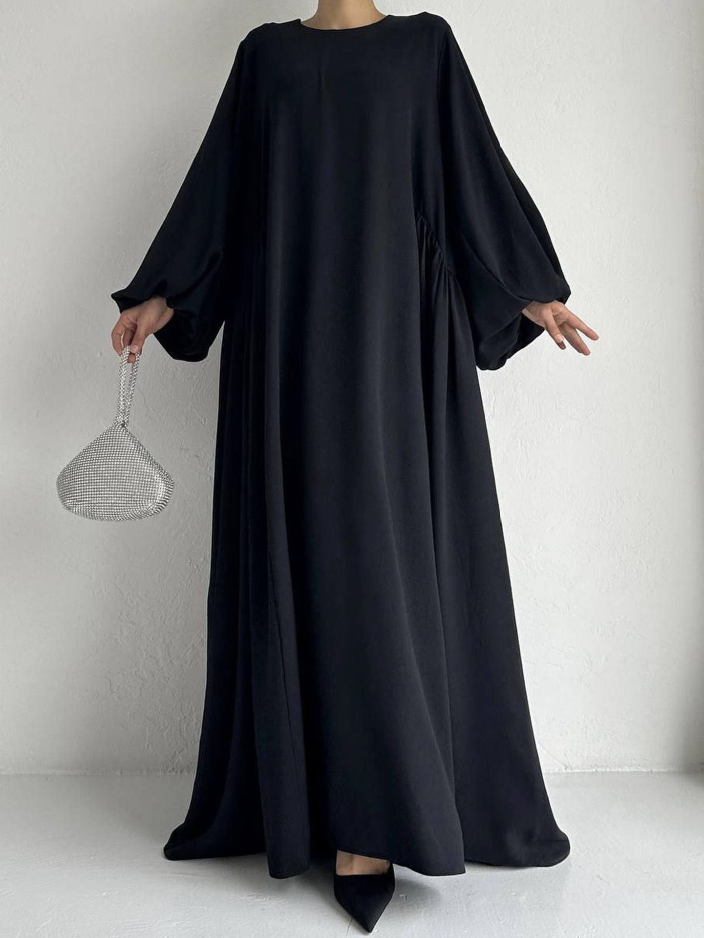 Nouvelles femmes robes musulmanes mode Simple solide Abaya Ramadan Caftan élégant femme décontracté plaine Maxi robe robe modeste pour les femmes
