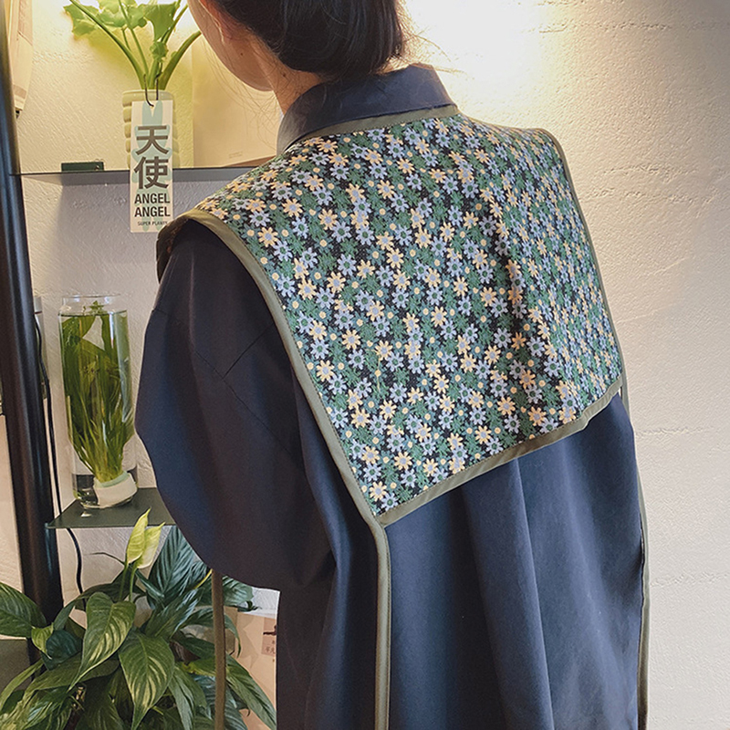 Écharpe d'épaule brodée pour femmes, châle enveloppant, chemise florale, faux col décoratif