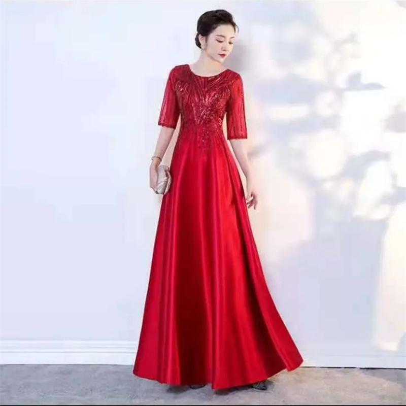 Costume de performance de grande chorale pour adultes, robe longue, robe de soirée mince, tempérament, élégant, à la mode, chœur féminin, banquet, hôte