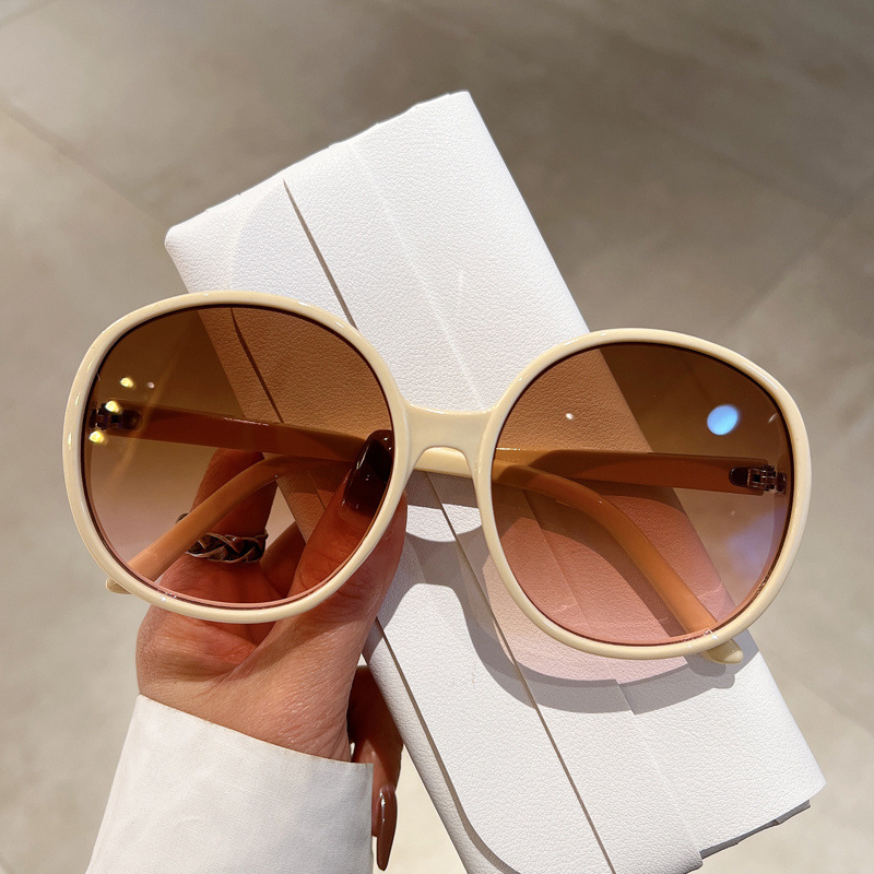 Lunettes de soleil rondes de créateur de marque de luxe pour femmes et hommes, lunettes de soleil vintage à la mode, lunettes de soleil ChimPunk Respzed Big Frame Shades, UV400