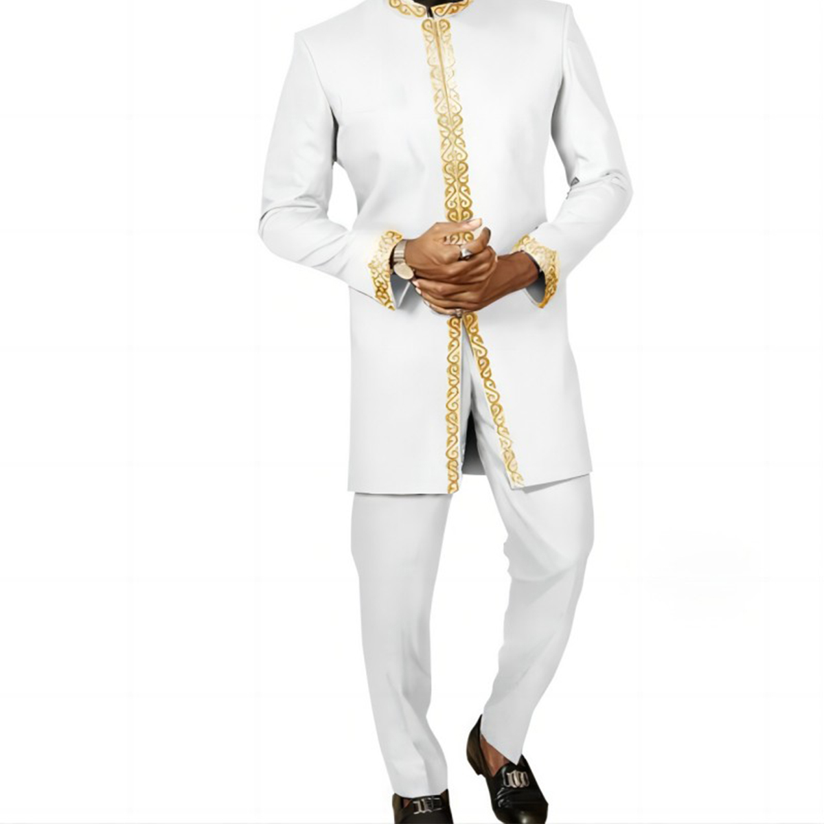 Nouvel ensemble traditionnel africain pour homme 2026 – Costume élégant et tendance pour homme, ensemble décontracté brodé deux pièces, caftan pour homme