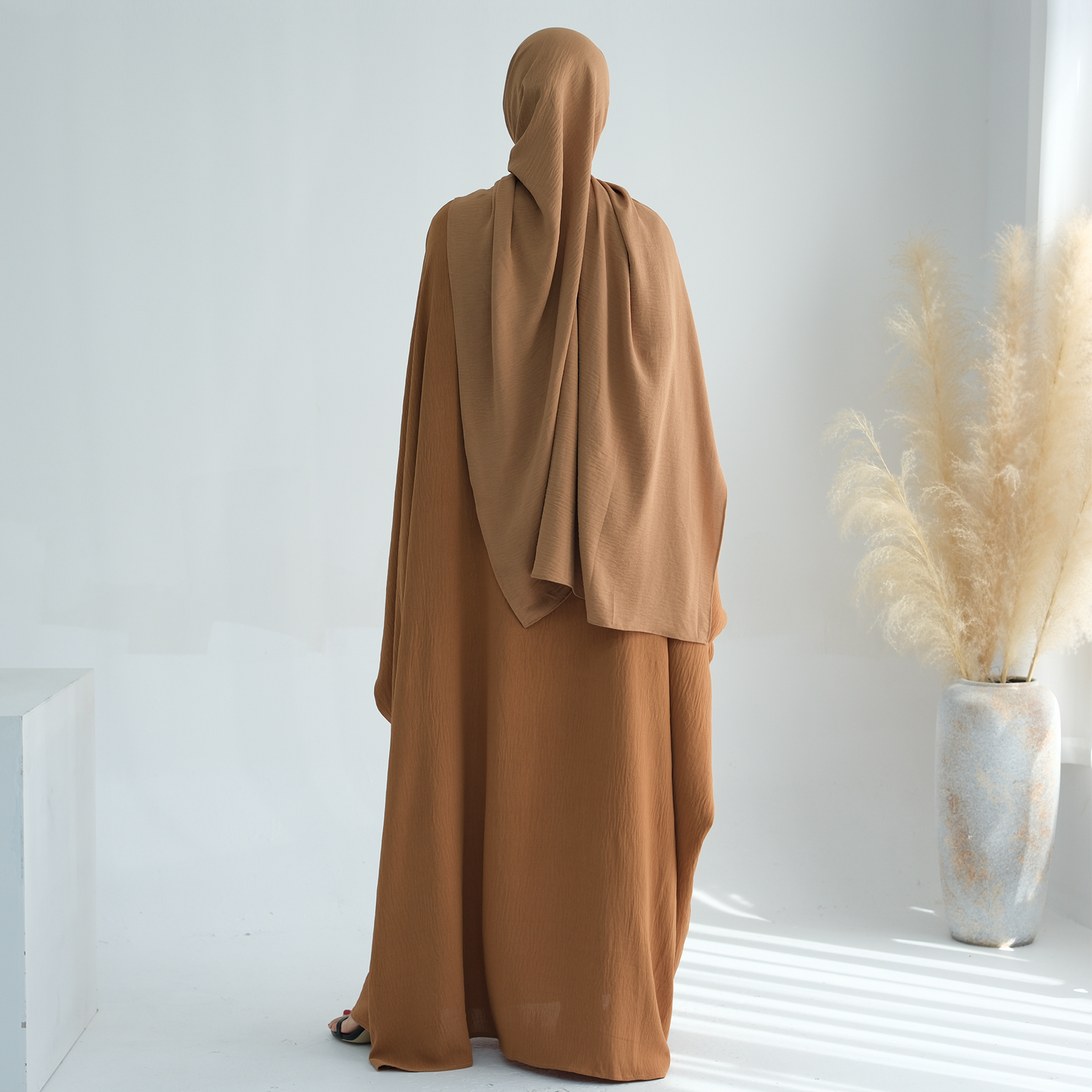 Abaya à manches chauve-souris pour femmes musulmanes, grande taille, dubaï, polyester respirant, modeste, vêtements traditionnels musulmans, nouvelle collection