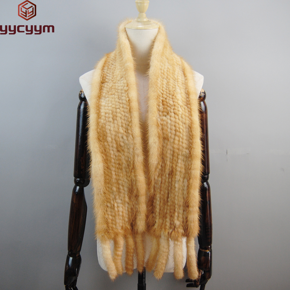 Écharpe de luxe pour femme 2026 en fourrure de vison véritable à 100 % avec pompon, tricotée à la main, écharpes en vison naturel, cache-cou, poncho, vente en gros