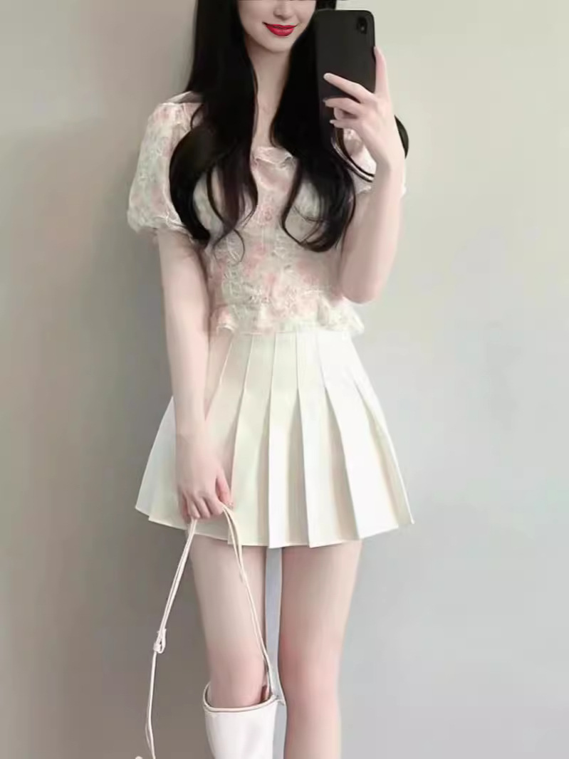 Jupe plissée pour femme, taille haute, coupe trapèze, mini-jupe, jupe d'uniforme scolaire JK, jupe skater, jupe de tennis, blanche, grande taille