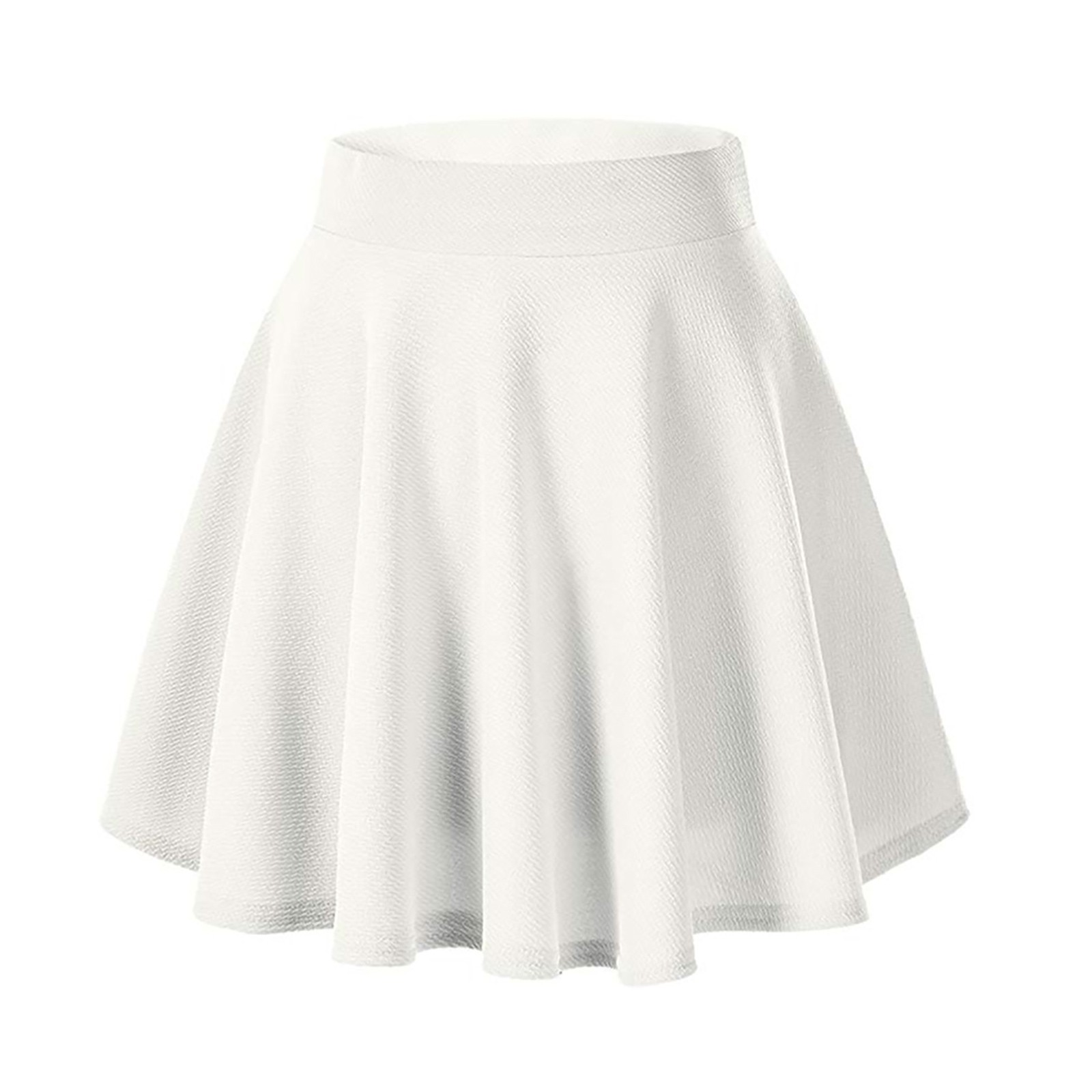 Jupe plissée évasée basique pour femme, longueur genou, jupe décontractée, ligne A, grande taille, mode