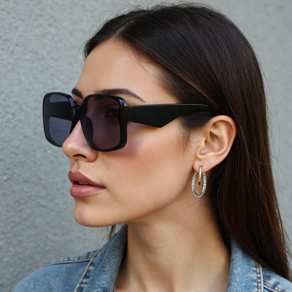 Lunettes de soleil pour femmes, Design Unique à Double monture, avec monture surdimensionnée et verres dégradés, UV400, nouveauté 2025
