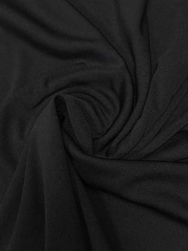 Combinaison moulante noire à manches longues et col carré pour femme, haut basique uni décontracté pour le bureau, idéale pour superposer en automne