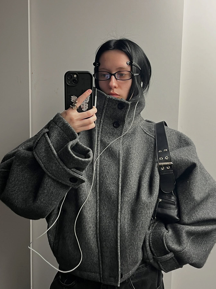 Veste en fourrure pour femme, manteau à col rabattu, manches longues, simple boutonnage, décontracté, ample, vêtements d'extérieur, collection automne-hiver 2025