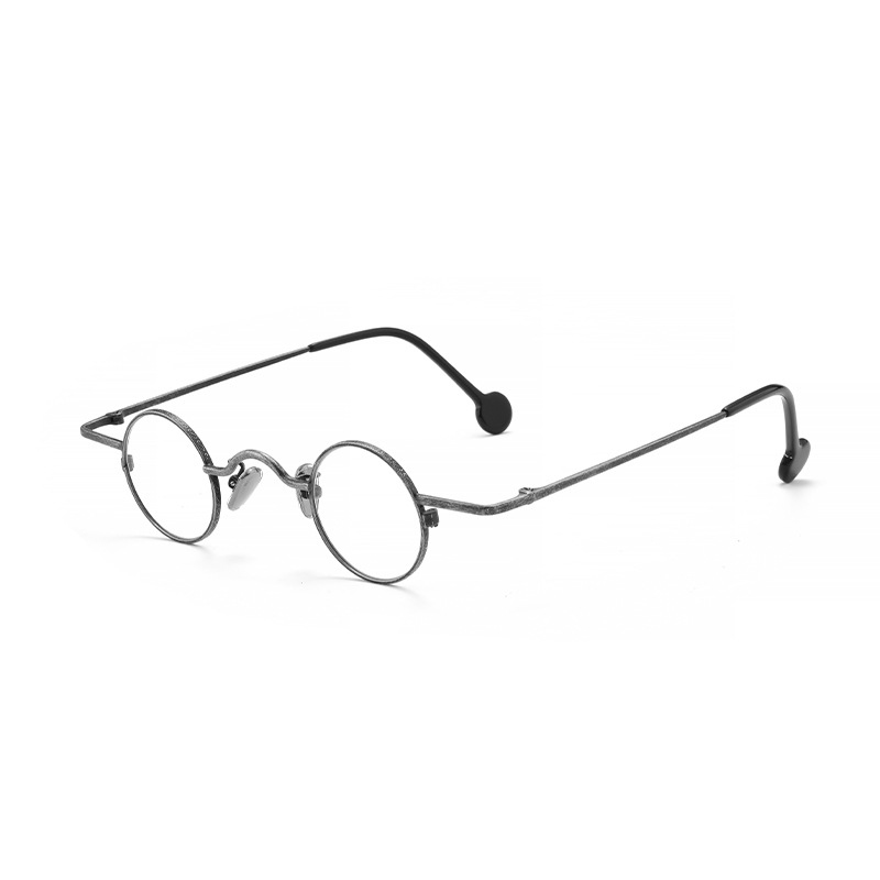 Lunettes de lecture rondes Steampunk en métal pour hommes et femmes, petite monture Anti lumière bleue presbyte rétro Vintage, verres transparents UV400