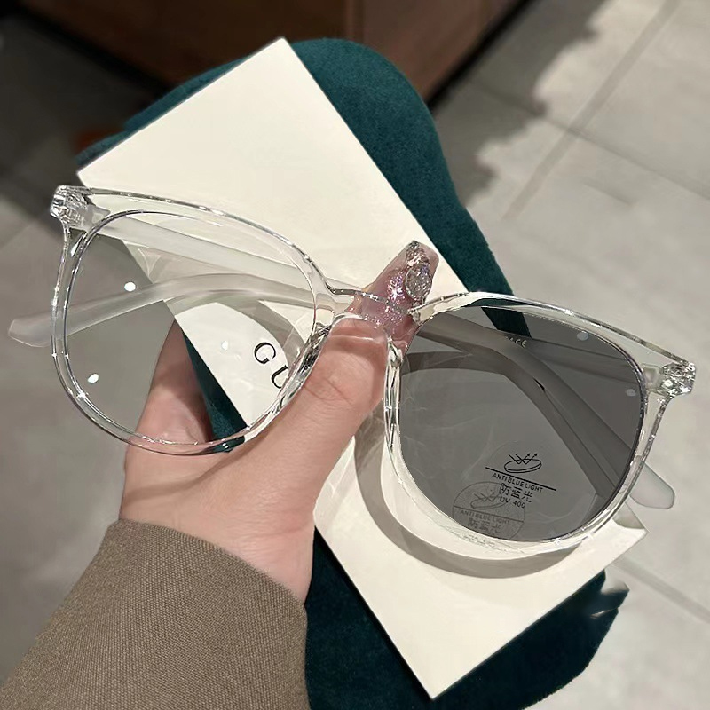 BEAU FIVE Lunettes pour femmes à monture carrée à couleurs changeantes pour les déplacements quotidiens, forme de visage flatteuse, légères et élégantesF112