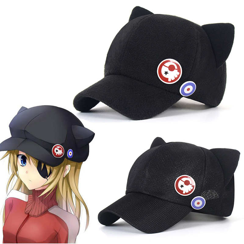 OligAsuka Shikinami Cat Ear Ajustable Polar Smile Hat, Patricia Baseball Cap, Cosplay Accessrespiration, Cute Hats
