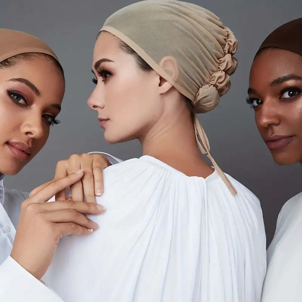 Bonnet Hijab en Maille Respirante pour Femme, Sous-casquette, Solide, artificiel astique, observateur, Nik, Taille Libre, Été