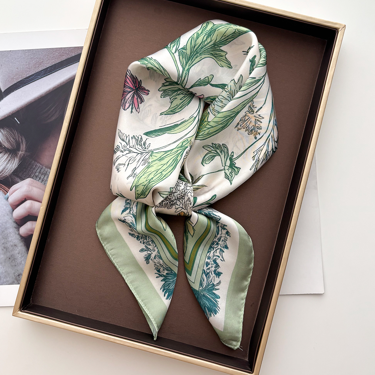 Nouveau Foulard Imprimé en Soie Imitation pour Femme, Carré, Bandana, Bandeau, Écharpe de Cou, Bandeaux pour Cheveux 2026