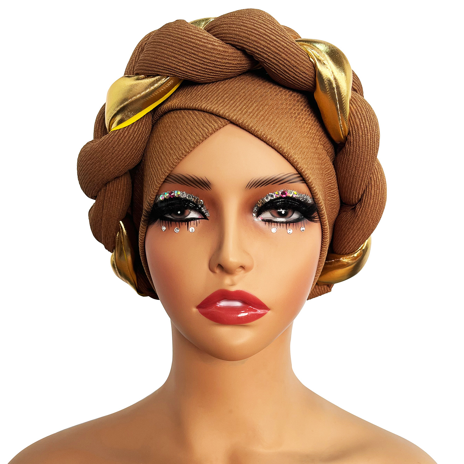 Élégant Turban casquette femmes bandeau Bonnet africain dame bandeau musulman Turbans chapeau soirée Autogele chapeaux