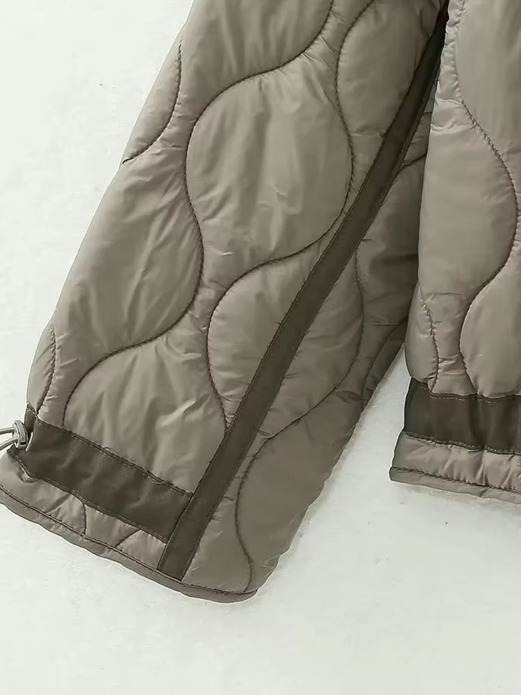 Manteaux épais rétro pour femme, vestes à col montant avec boutons, coupe-vent, Streetwear, nouvelle mode hiver