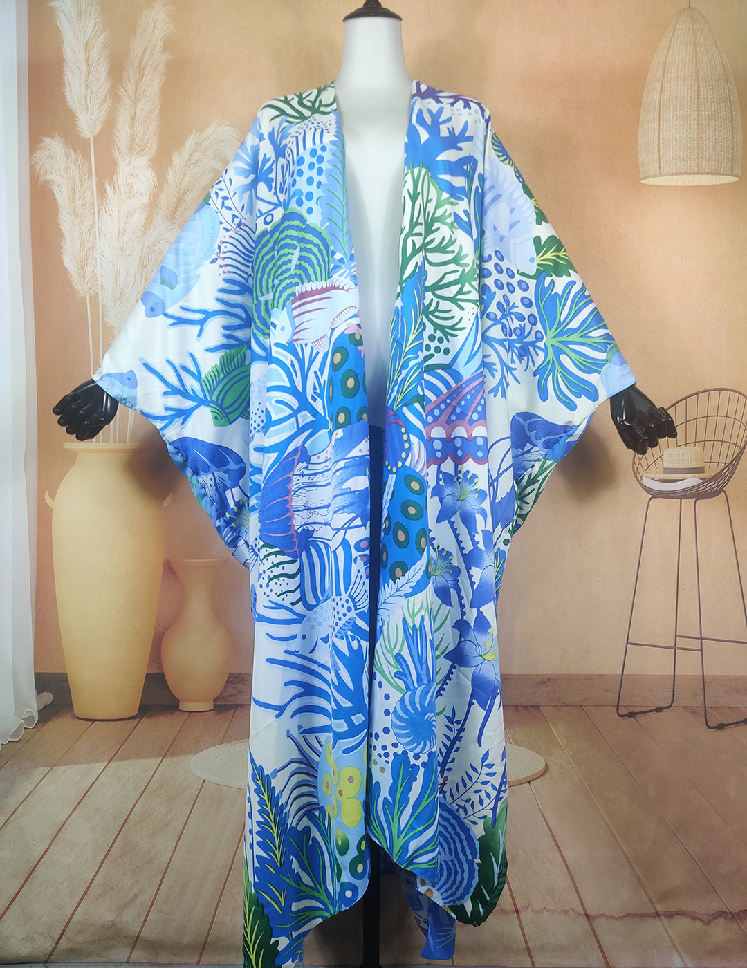 Kimonos Musulmans du Moyen-Orient pour Femmes, Cartographie d'Été, Grande Taille, Africain, Riche, Boho, Long Cardigans, Natation, Couvrir pour les Vacances