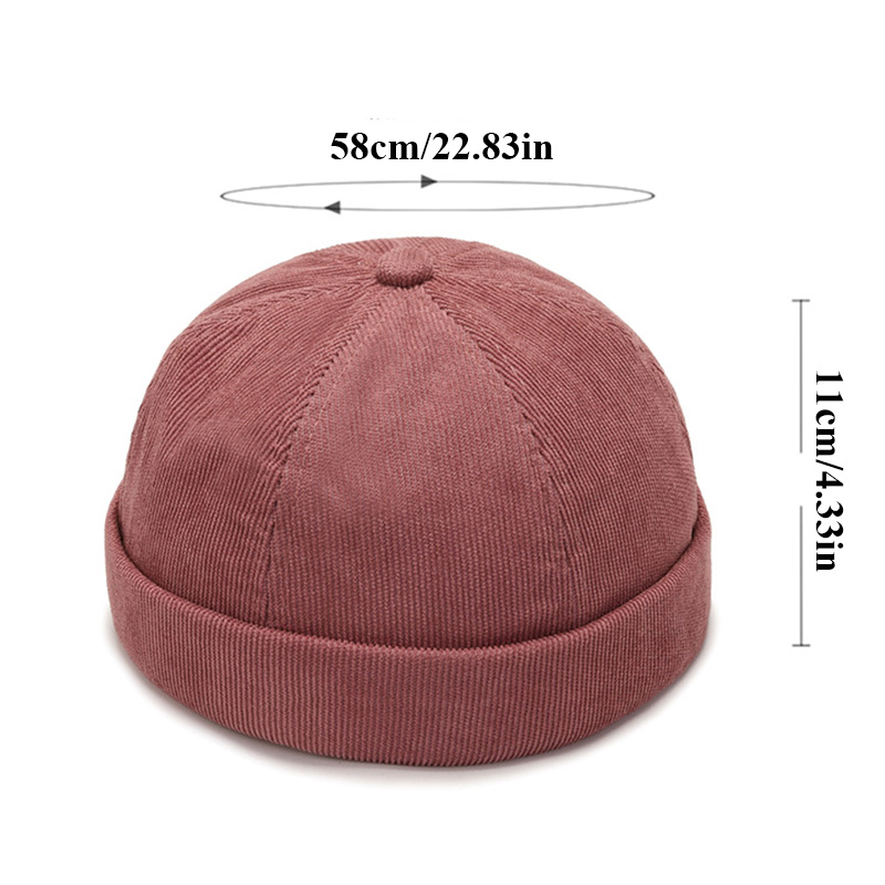 Mode hommes Docker casquette Skullcap rétro marin casquette Beanie chapeaux hommes femmes seau casquette sans bride chapeau Skullcap Bonnet Hip Hop chapeau
