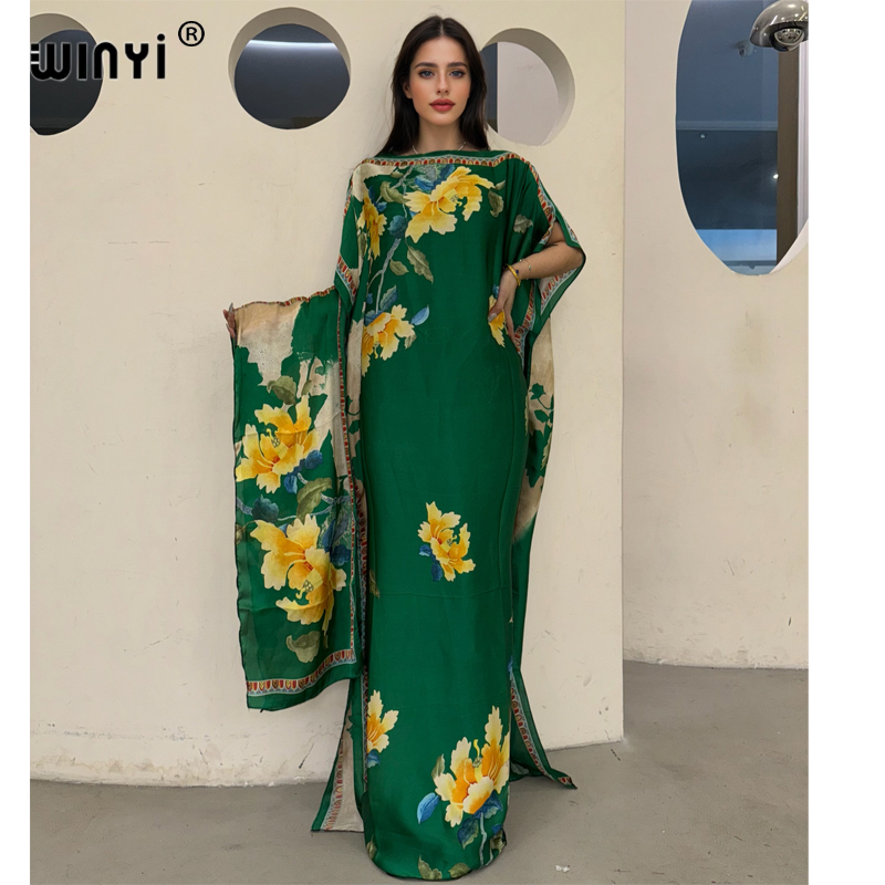 WINYI robe traditionnelle africaine musulmane pour femme abaya dubaï caftan de luxe robe de soirée élégante robe Maxi longueur couvertures de plage
