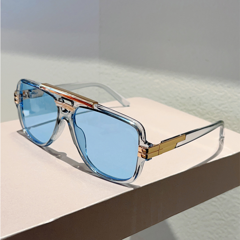 Nouvelles Lunettes de Soleil Pilote Vintage 2026 pour Hommes, Monture Double Pont Carrée Tendance, Lunettes de Soleil d'Extérieur pour Femmes, Design de Marque de Luxe