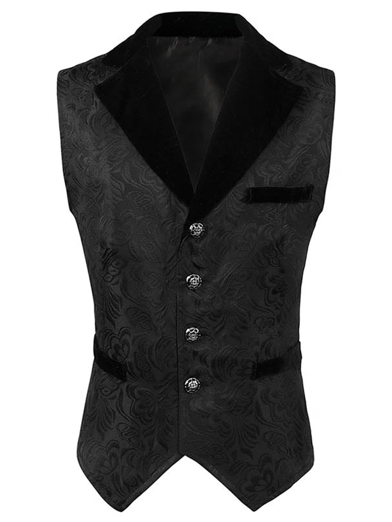 Vêtements de style médiéval européen et américain pour hommes, fausses poches, imprimé jacquard, veste de smoking à simple boutonnage, adapté pour Halloween