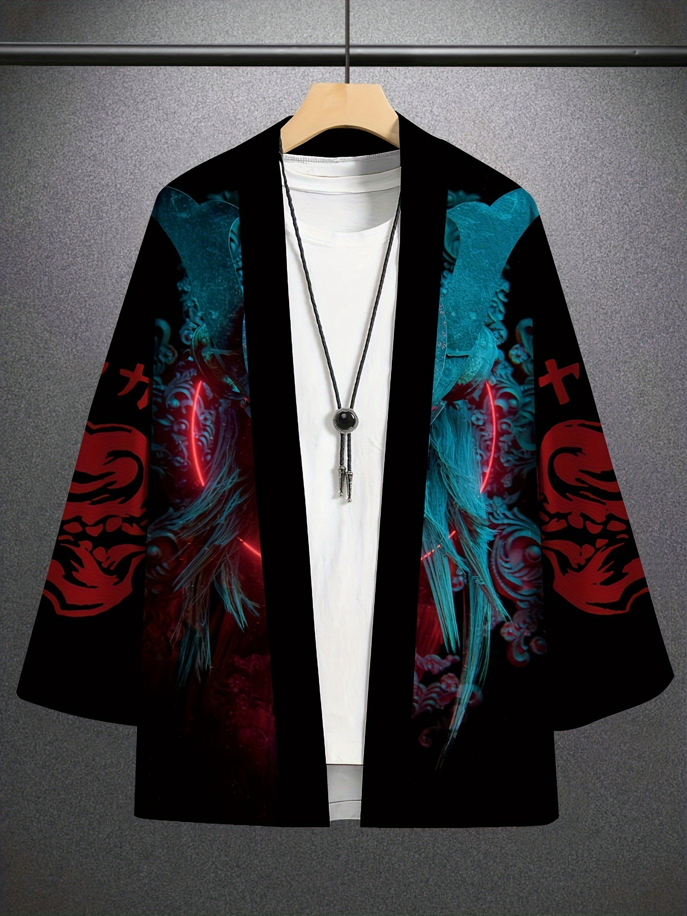 Kimono japonais pour hommes, robe traditionnelle avec imprimés samouraï, Yukata, vêtements traditionnels japonais, costume de cosplay, kimono décontracté ample