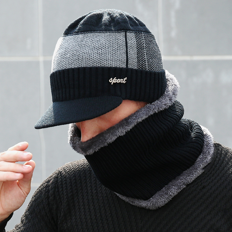 Chapeaux d'hiver Skullies bonnets chapeau hommes bonnets d'hiver pour femmes laine écharpe casquettes cagoule masque Gorras Bonnet tricoté chapeau