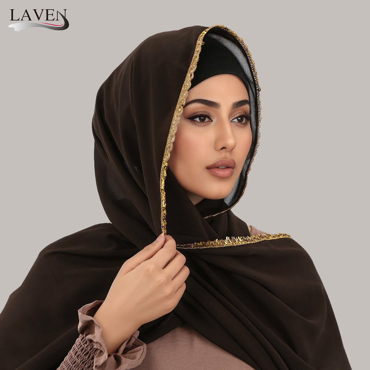 Foulard en mousseline de soie solide Hijabs femme musulman strass Hijab châles dames mode châle enveloppes Turban islamique femme foulard