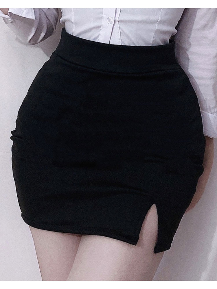 Jupe taille haute pour femme avec fente, jupes pour femme, body mince, tenue de boîte de nuit, été sexy, GT Hip, Allure