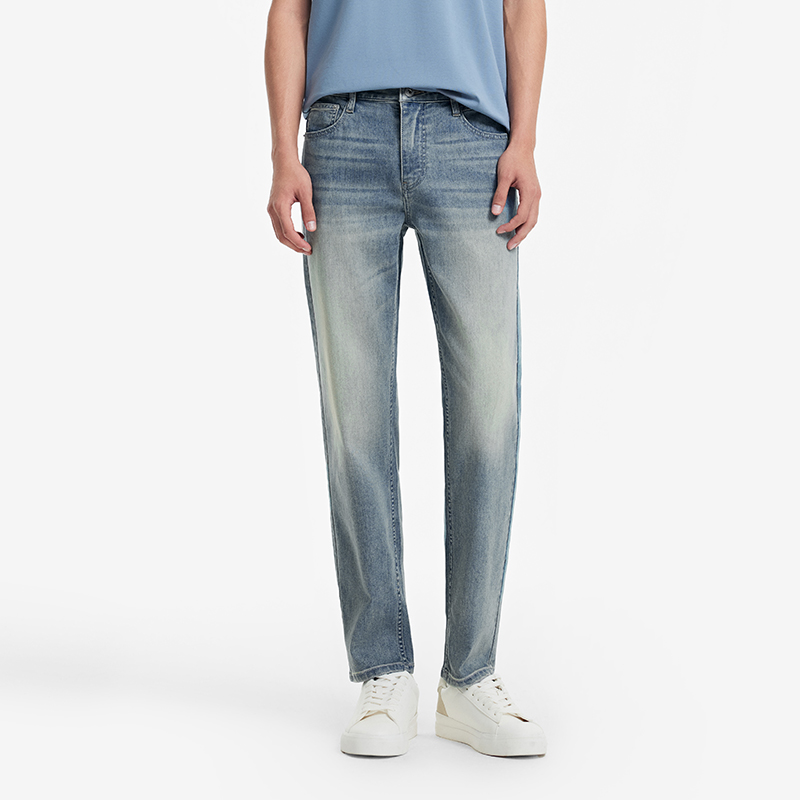 Jean Homme Semir Stretch 2026 Rétro Délavé Coupe Droite Urbain Décontracté Quotidien Doux Confortable Tendance