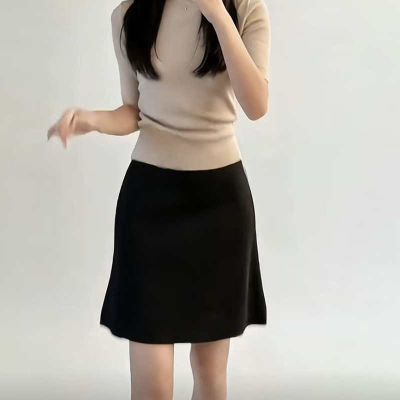 Jupe Courte Élégante Femme Taille Haute en Satin Style Coréen 2026 – Jupe Courte Évasée à Volants avec Fermeture Éclair pour Dames