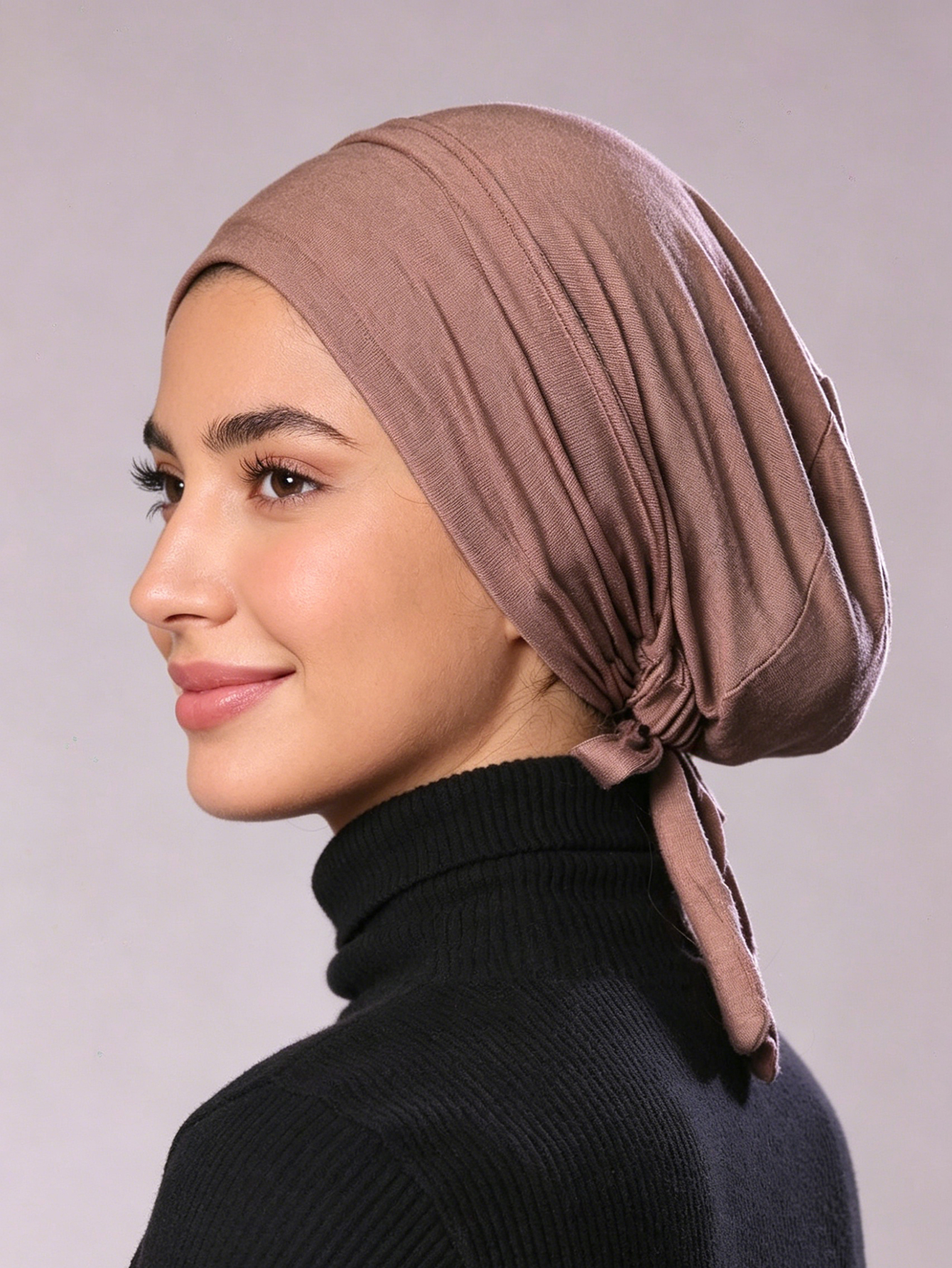Bonnet sous-hijab ajustable en modal doux pour femmes musulmanes – Couvre-chef intérieur extensible et respirant, accessoire de prière
