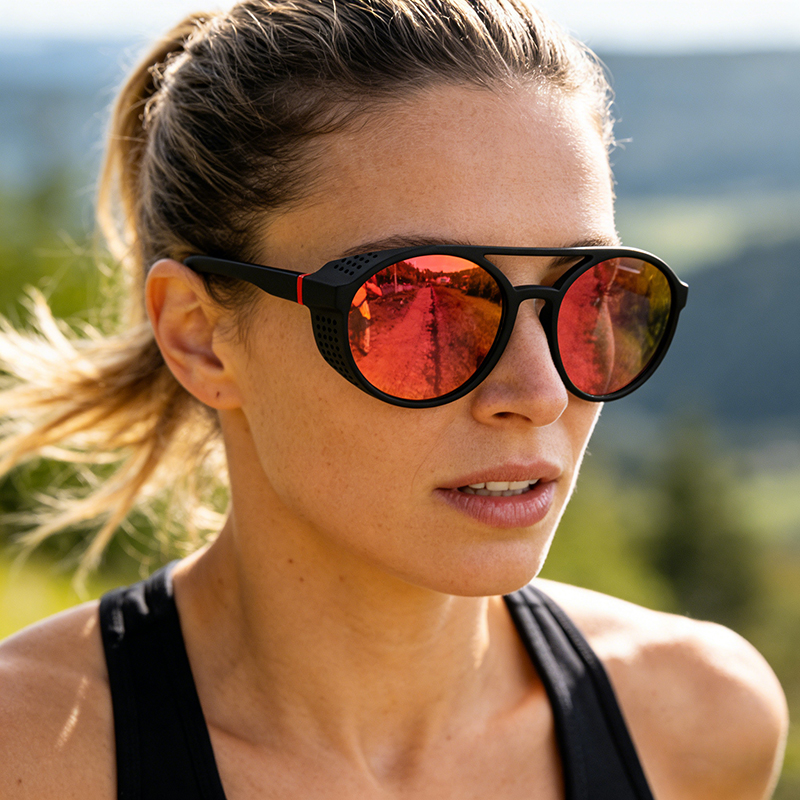 Lunettes de soleil polarisées rondes pour hommes et femmes, style Steampunk, pour le sport, les voyages, la pêche, la conduite, lunettes de soleil de marque, UV400