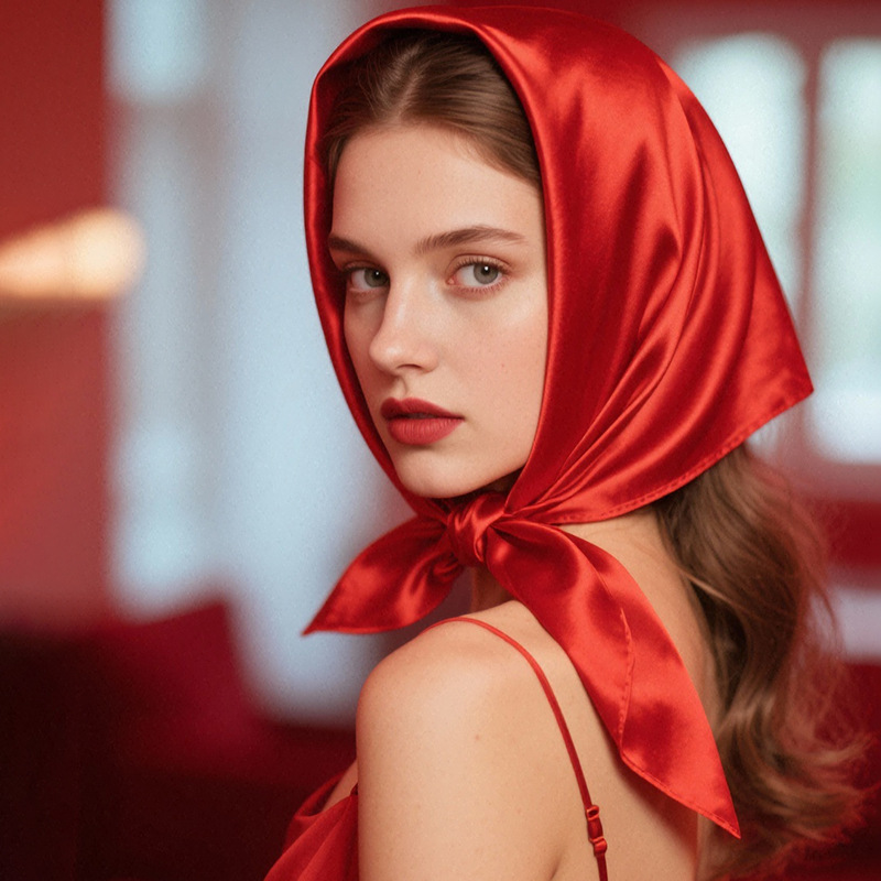 Nouveau foulard carré uni 70x70, polyvalent pour l'été, style hip-hop, danse urbaine, tendance, unisexe, pour la tête ou le cou