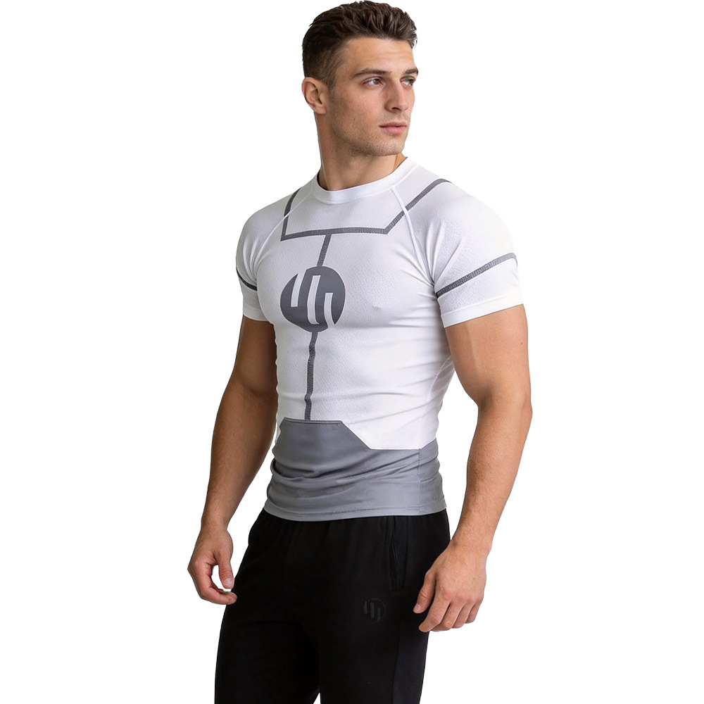 Haut de course à manches longues et col rond pour l'entraînement en extérieur, costume de cosplay invincible, t-shirt de plongée anti-UV