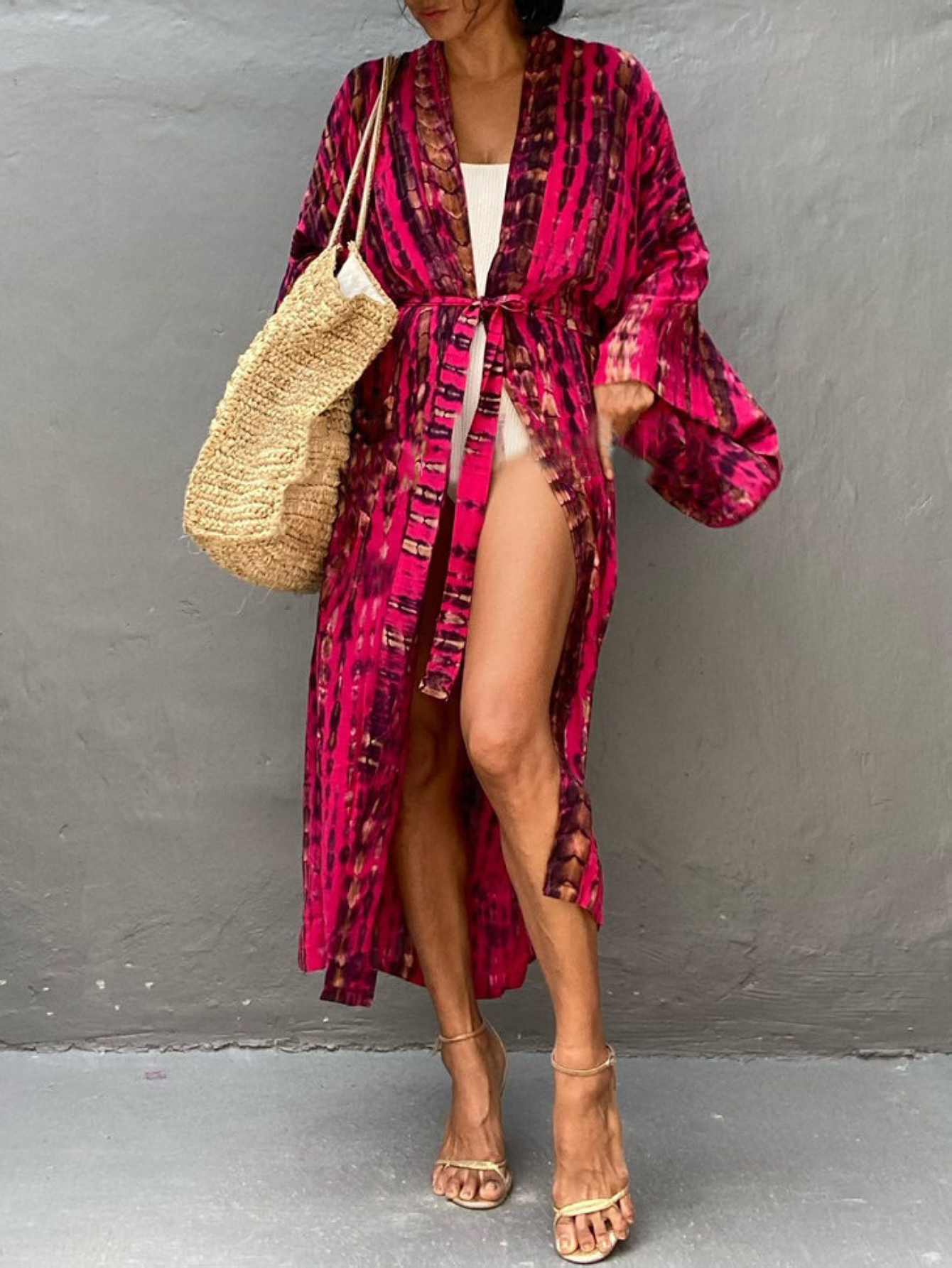 Femmes été caftan Robe Cardigan Style ethnique imprimé Kimono plage vacances décontracté ample grande taille Cardigan Bikini maillot de bain