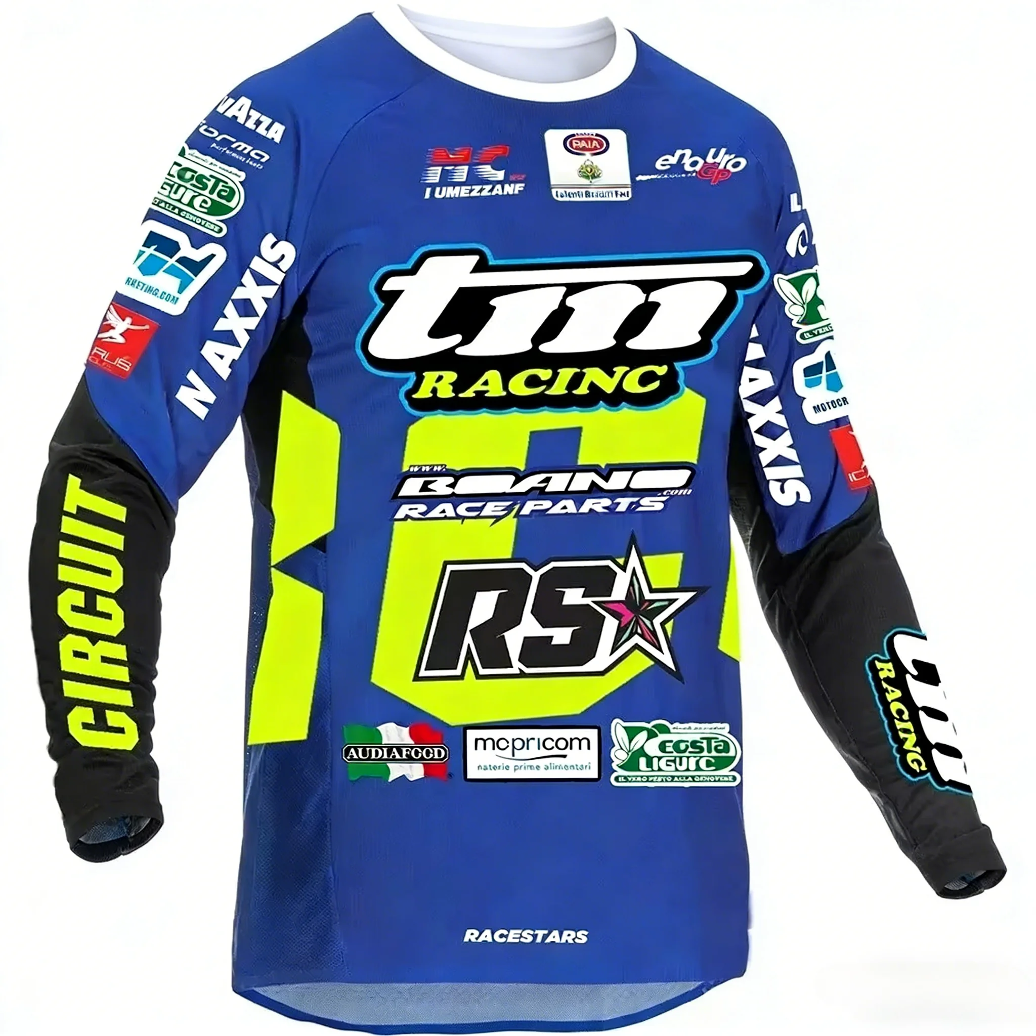 Maillot de cyclisme sportif à manches longues pour la moto tout-terrain, protection solaire pour hommes, adapté aux courses d'endurance, montagne