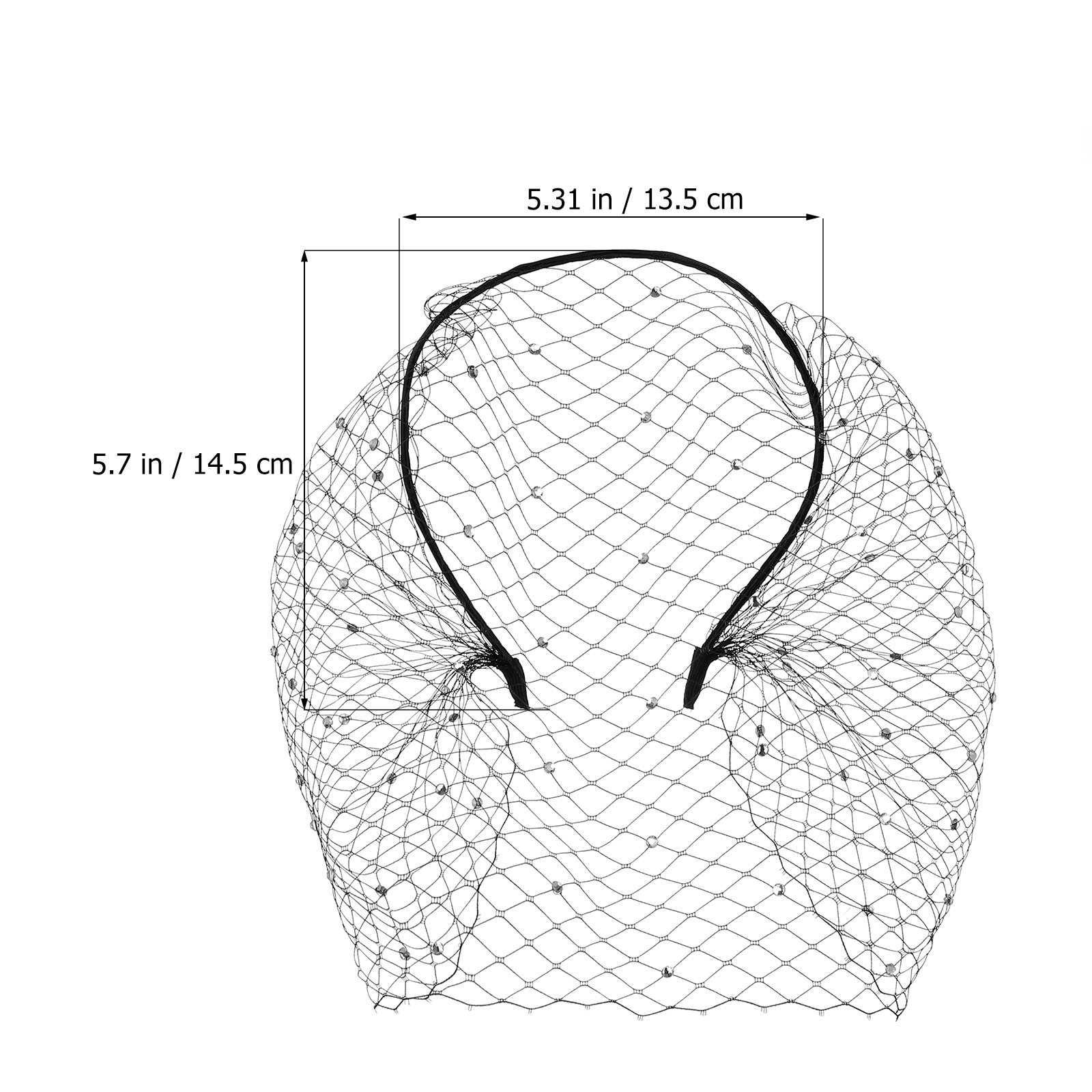 Voile en maille noire, bandeau, cage à oiseaux, léger et délicat, accessoire pour cheveux de mariée, fascinateur pour fête de mariage