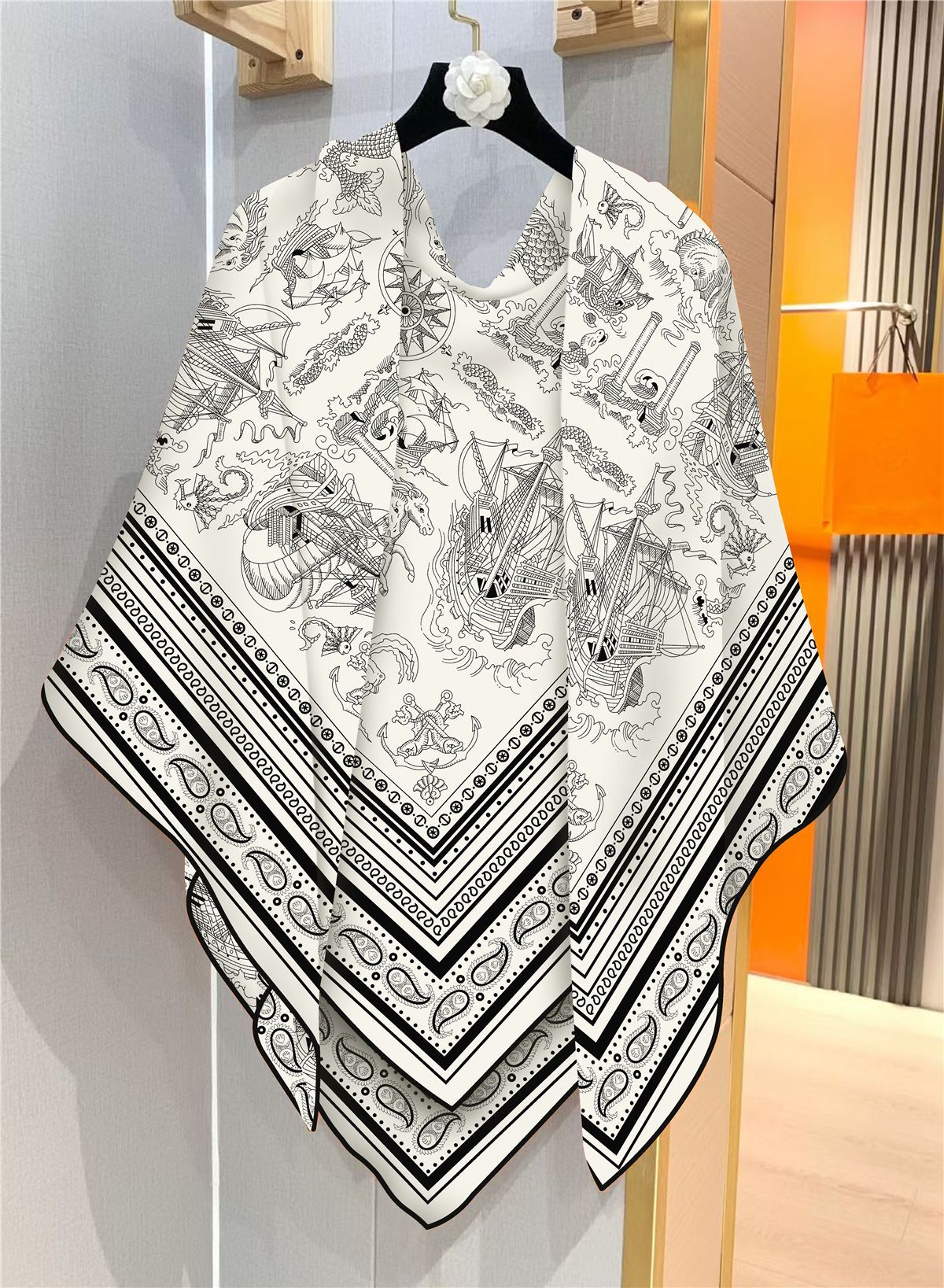 130cm hiver garder au chaud écharpe femmes marque soie cachemire carré écharpe châle luxe Paisley foulards enveloppes Pashmina Hijab Bandana