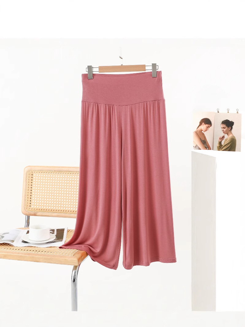 Pantalon d'été ample à jambes larges, grande taille, Style coréen, taille haute, amincissant, court, fluide, décontracté