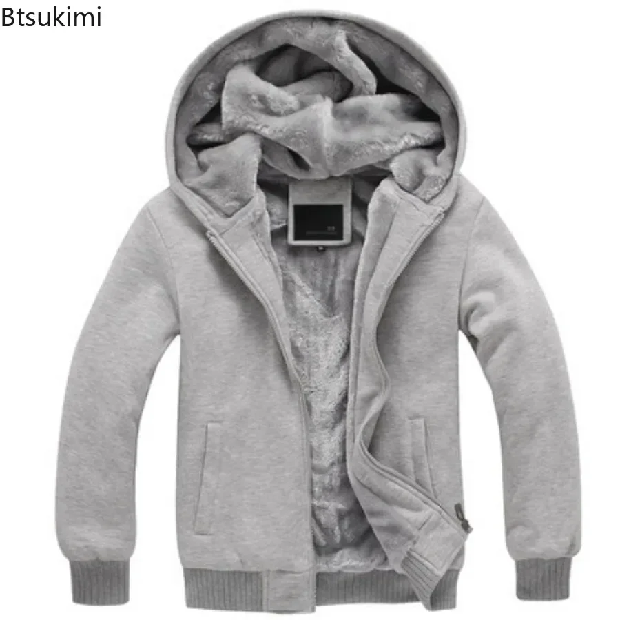 Mode hommes vestes hiver manteaux à capuche mâle chaud sweats à capuche polaire mince étudiant sweats à capuche vêtements d'extérieur 2026 vêtements pour hommes