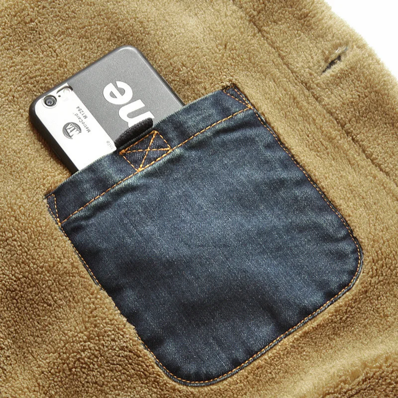 Optics-Veste en jean multi-poches pour hommes, coupe-vent chaud, manteau Smile, vêtements de cow-boy, vêtements d'extérieur pour hommes, hiver