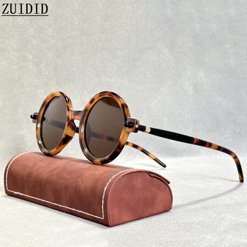 Lunettes De soleil rondes rétro pour hommes, Vintage, mode, Luxe, tendance, blocage De la lumière bleue, Gafas De Sol Hombre